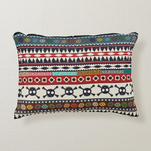 Cojín Decorativo Motivo aztec, diseño de patrones sin inconveniente (Anverso)