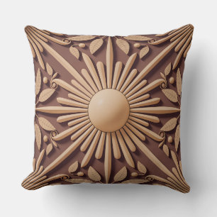 Cojín Decorativo Motivo de Batik en relieve de 3D Matahari Radiance