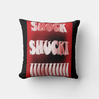 Cojín Decorativo Motivo de conmoción rojo y negro