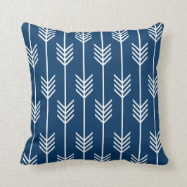 Cojín Decorativo Motivo de flechas modernas de la marina azul