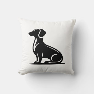 Cojín Decorativo Motivo de perro simple Silueta de perro de caza Co