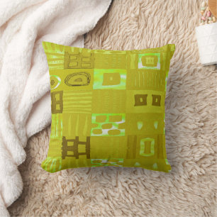 Cojín Decorativo Motivo geométrico afrocentrico • Contemporáneo 