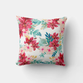 Cojín Decorativo Motivos florales en acuarela