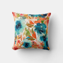 Motivos florales en acuarela