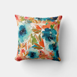 Cojín Decorativo Motivos florales en acuarela