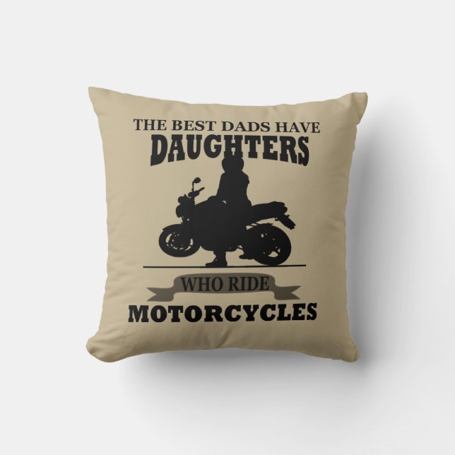 Cojín Decorativo moto de la hija de los mejores padres (Anverso)