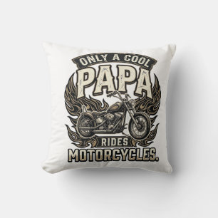 Cojín Decorativo Motocicleta Cool Papa Motociclista Antiguo