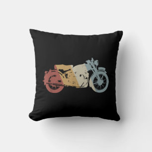 Cojín Decorativo Motocicleta Estilo Retro Antiguo