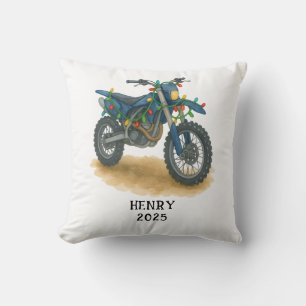 Cojín Decorativo Motocicleta Personalizada De Navidad Para Chicos
