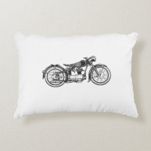 Cojín Decorativo Motocicleta retro vintage _ Me encanta mi motocicl