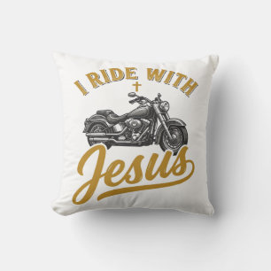 Cojín Decorativo Motociclista Cristiano Yo conduzco con Jesús Camis
