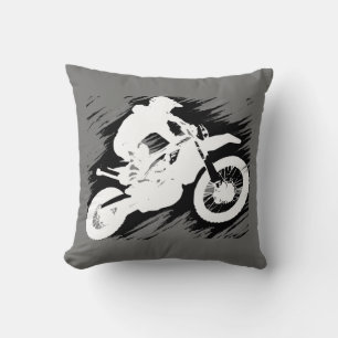 Cojín Decorativo Motocross Carreras de motocicleta deportiva compet