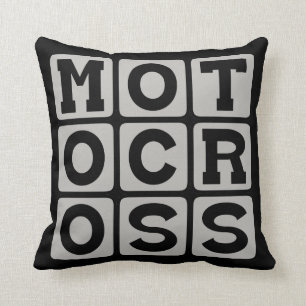 Cojín Decorativo Motocross, motocicleta deportiva