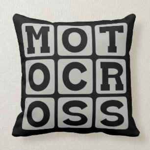 Cojín Decorativo Motocross, motocicleta deportiva