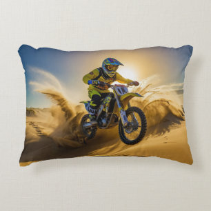 Cojín Decorativo Motocross Riding en las dunas