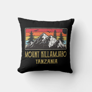 Cojín Decorativo Mount Kilimanjaro Tanzania Vintage Retro Climbing