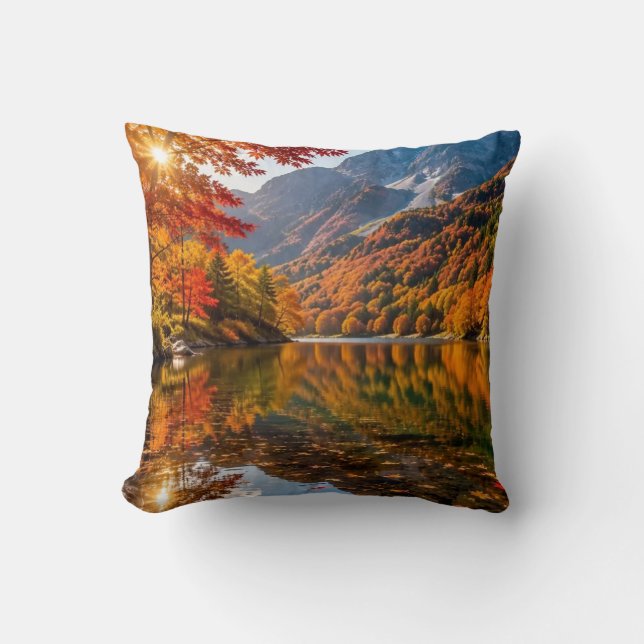 Cojín Decorativo Mountain Calm in Fall (Anverso)