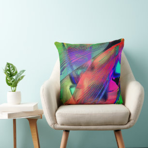 Cojín Decorativo Movimiento colorido de objetos desordenados en tal