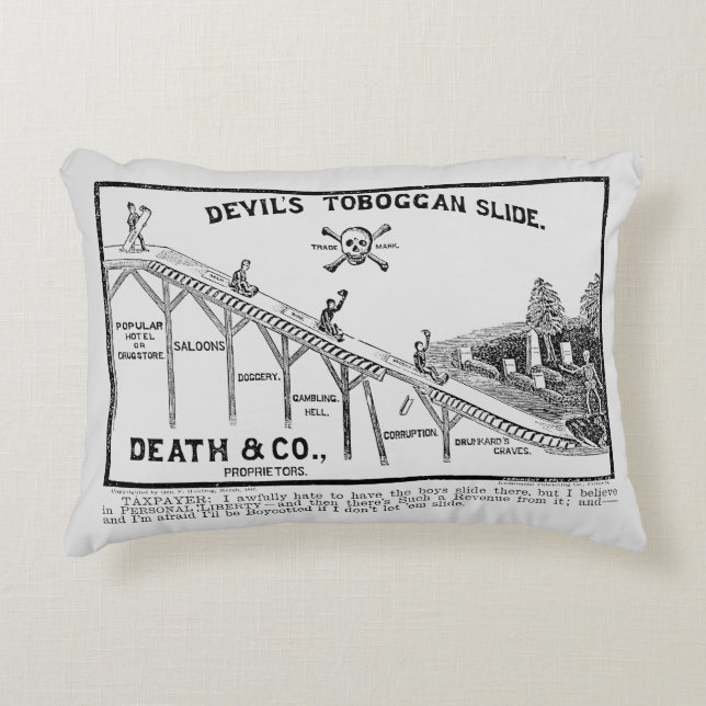 Cojín Decorativo Movimiento de la templanza, 1887 (Anverso)