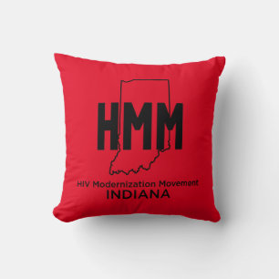 Cojín Decorativo Movimiento de Modernización del VIH Indiana