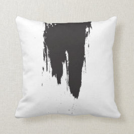 Cojín Decorativo Movimiento negro de la pintura mínimo