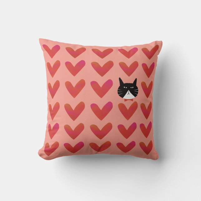 Cojín Decorativo Mr. Valentine the Cat (Anverso)