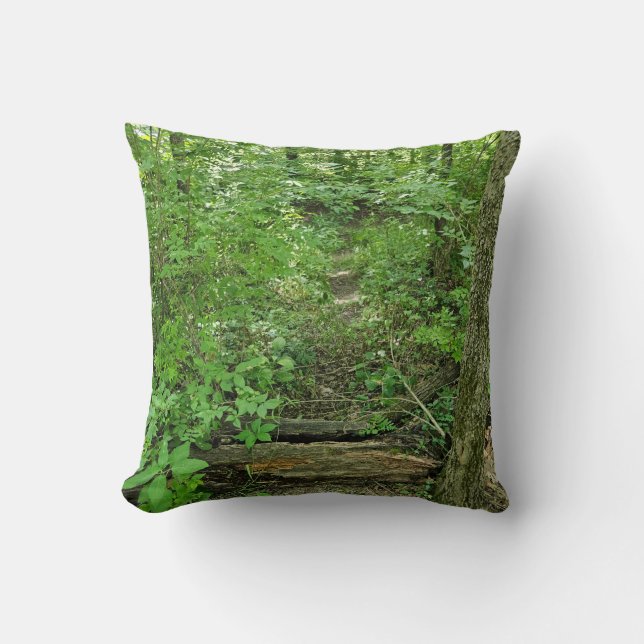 Cojín Decorativo MSP de ruta de bosque (Anverso)