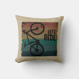 Cojín Decorativo MTB Downhill - Ciclismo de Montaña Vintage