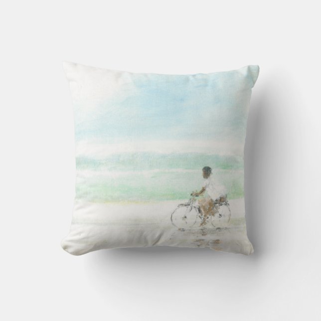 Cojín Decorativo Muchacho en la bicicleta (Anverso)
