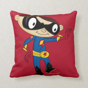Cojín Decorativo Muchacho lindo del super héroe
