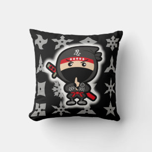 Cojín Decorativo Muchacho negro de Ninja