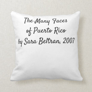 Cojín Decorativo Muchas caras de Puerto Rico