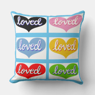 Cojín Decorativo MUCHO AMADO- corazones de amor multicolor- niño/ch