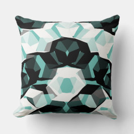 Cojín Decorativo Muchos hexágonos con partes incoloras, sobre fondo