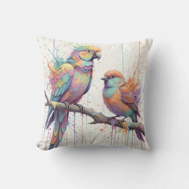 Cojín Decorativo Muchos pájaros (Anverso)