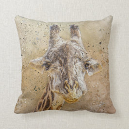 Cojín Decorativo Mueca de la acuarela moderna de la fotografía de