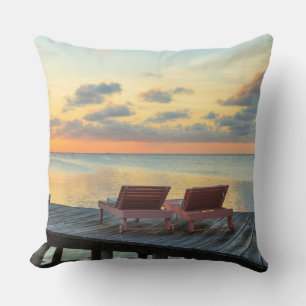 Cojín Decorativo Muelle con vista al océano, Belice