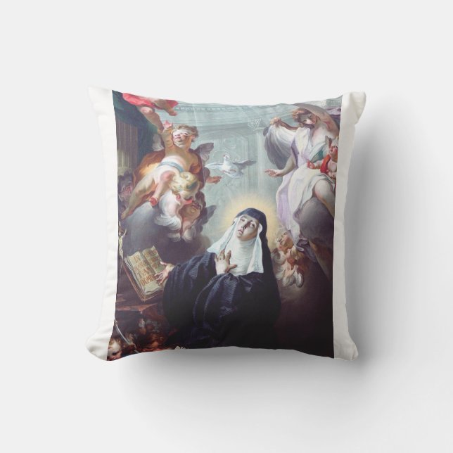 Cojín Decorativo Muerte de Saint Scholastica (Anverso)