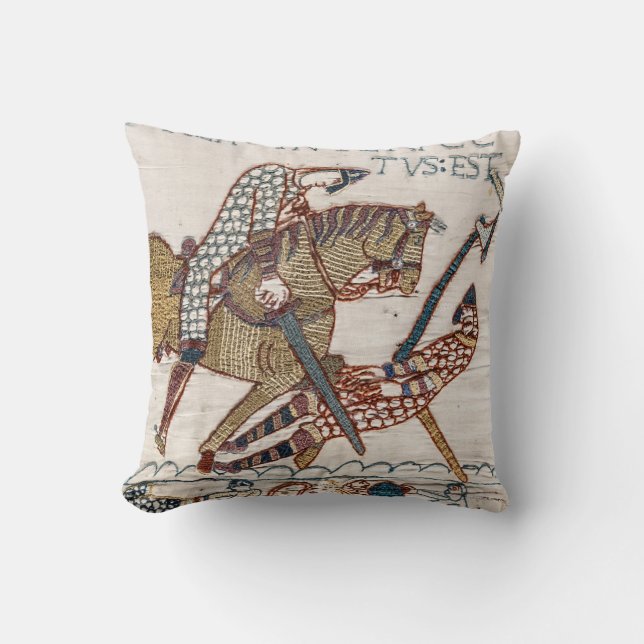 Cojín Decorativo Muerte del Rey Harold (Tapiz Bayeux) (Anverso)