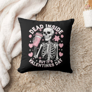 Cojín Decorativo Muerto adentro pero es un Día de San Valentín grac