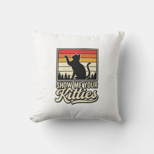 Cojín Decorativo Muéstrame tus gatitos diseño vintage amante de los