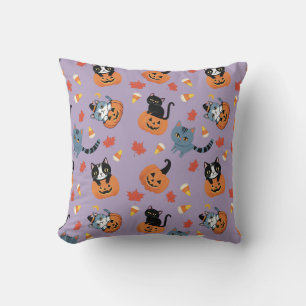 Cojín Decorativo Mug de Halloween para los gatos N calabazas