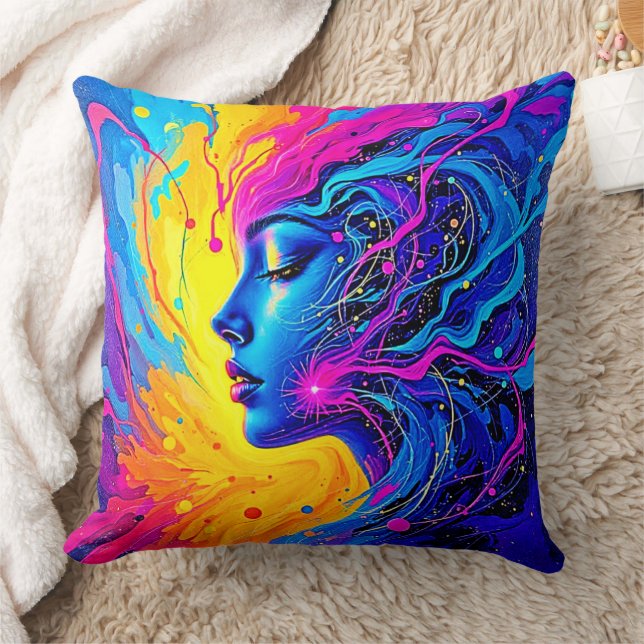 Cojín Decorativo Mujer abstracta adorable (Manta)