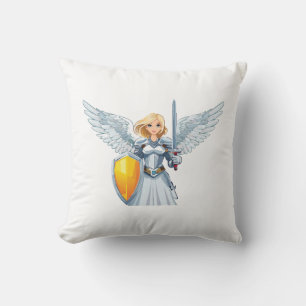 Cojín Decorativo Mujer adorable Ángel con alas abiertas