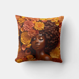 Cojín Decorativo Mujer afroamericana Reina negra Melanin Poppin