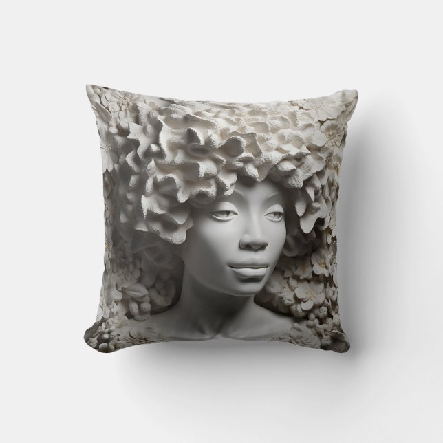 Cojín Decorativo Mujer afroamericana Reina negra Melanin Poppin (Anverso)