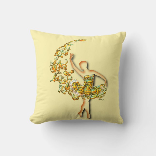 Cojín Decorativo Mujer bailarina de ballet Pillow (Anverso)