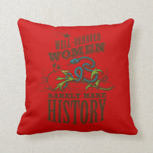 Cojín Decorativo Mujer bien comportada - reina de rv del camino