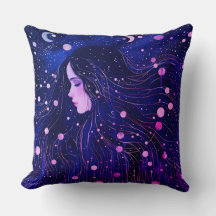 Mujer Celestial Diosa Luna Estrellas Cielo