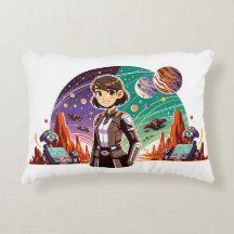 Mujer con uniforme espacial